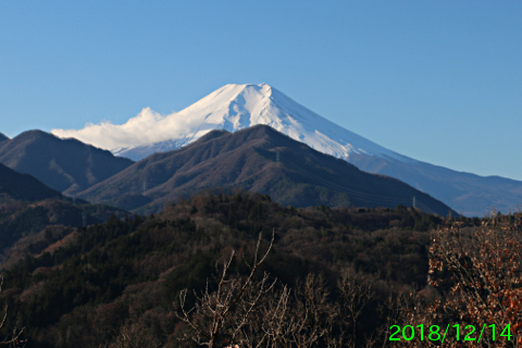 2018年12月14日の富士山写真