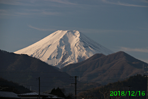 2018年12月16日の富士山写真