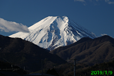 2019年1月9日の富士山