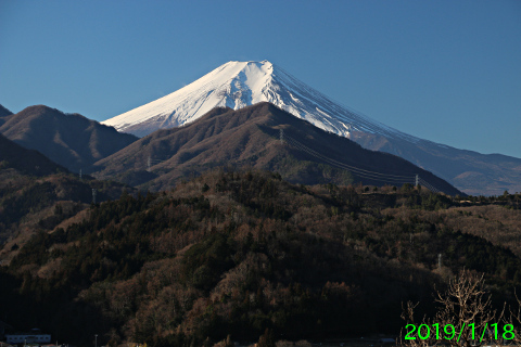 2019年1月18日の富士山