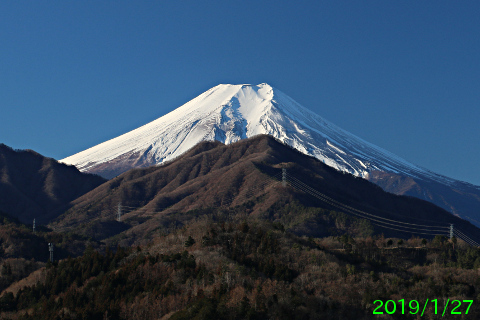 2019年1月27日の富士山