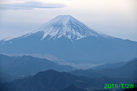 2019年1月28日の富士山