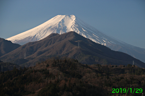 2019年1月29日の富士山