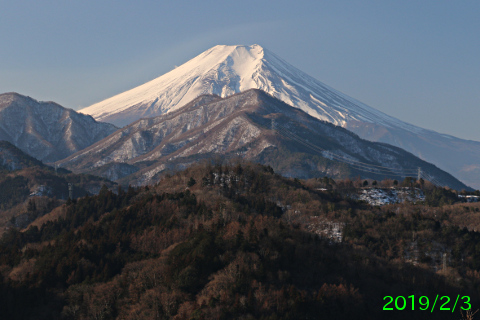 2019年2月3日の富士山