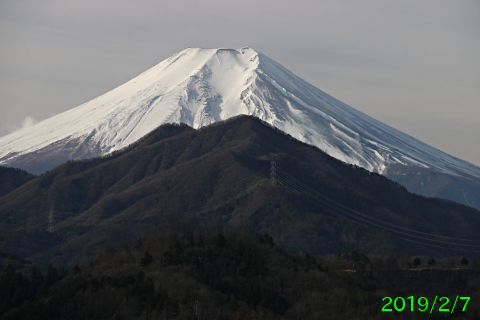 2019年2月7日の富士山