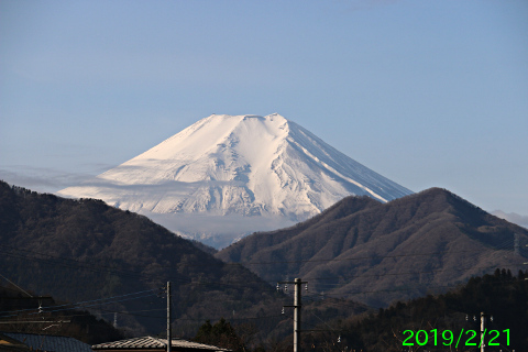 2019年2月21日の富士山