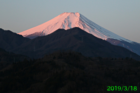 2019年3月18日の富士山