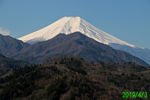 2019年4月3日の富士山