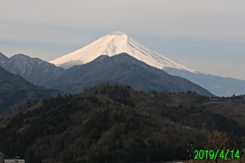 2019年4月14日の富士山