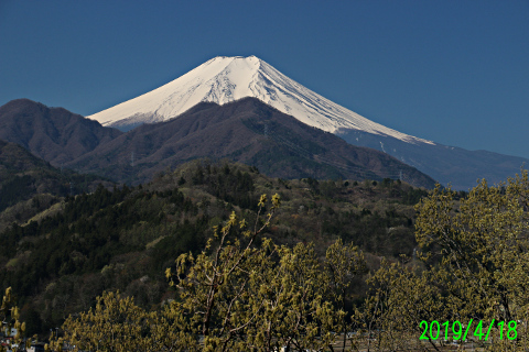 2019年4月18日の富士山