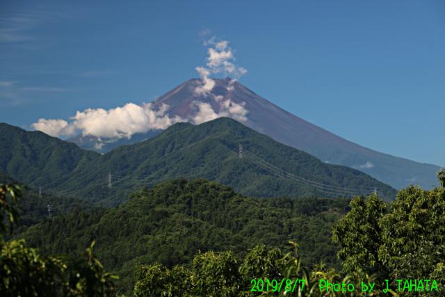 2019年8月7日の富士山写真