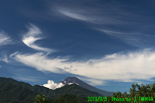 2019年9月6日の富士山写真