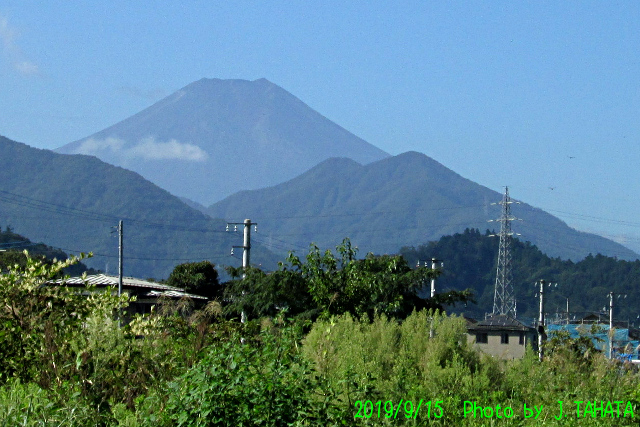 2019年9月15日の富士山写真