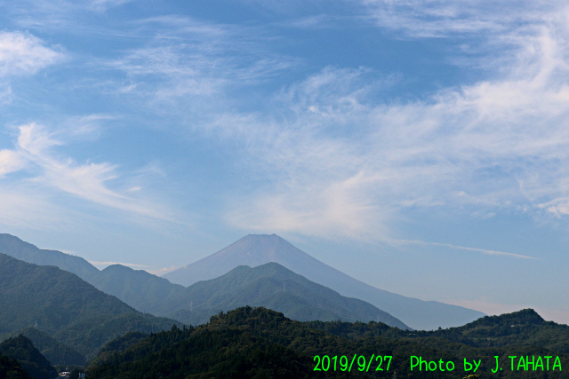 2019年9月27日の富士山写真