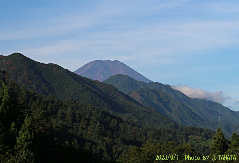 2023年9月1日の富士山写真