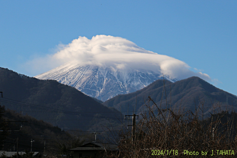 2024年1月18日の富士山写真