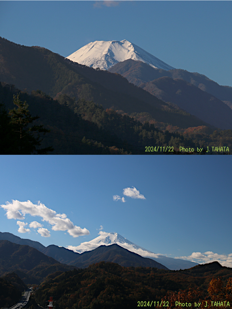 2024年11月22日の富士山写真