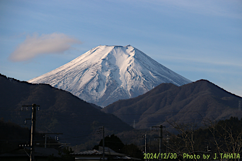 2024年12月30日の富士山写真