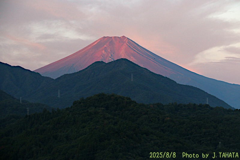 2025年8月8日の富士山写真