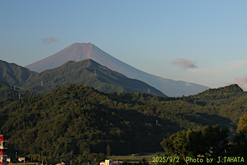 2025年9月2日の富士山写真