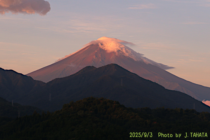 2025年9月3日の富士山写真