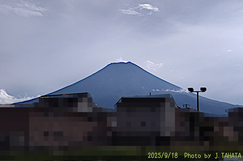 2025年9月18日の富士山写真